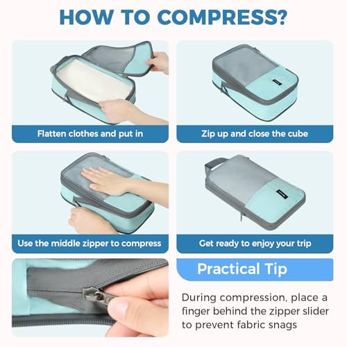 Lightweight Compression Packing Cubes for Travel