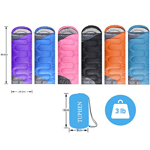 Sleeping Bags for Adults Kids Boys Girls Backpacking Hiking Camping Microfiber Liner