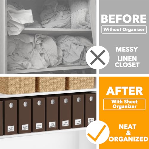 8 Pack Bed Sheet Organizers and Storage (8 Count)