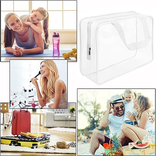 4Pcs Crystal Clear PVC Travel Toiletry Bag Kit for Women Men (4 Count)