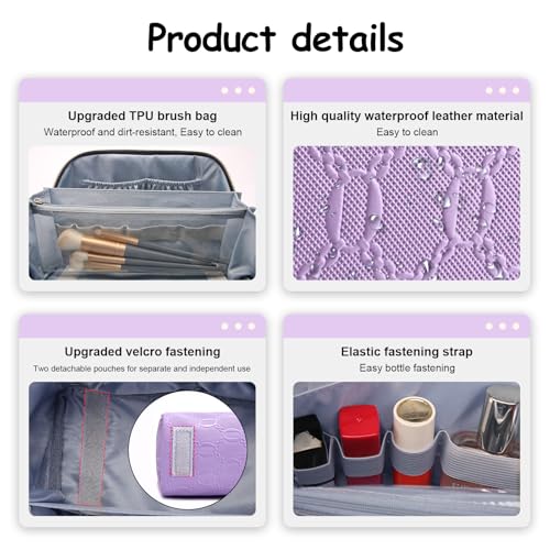 Travel Makeup Bag Cosmetic Bags for Women (3 Count)