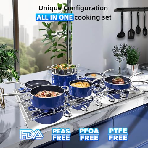 Deluxe DUXANO 14PC Healthy Pots and Pan With 9H Anti