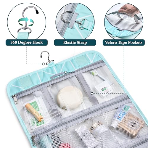 Hanging Toiletry Bag for Women Men Foldable Travel Organizer