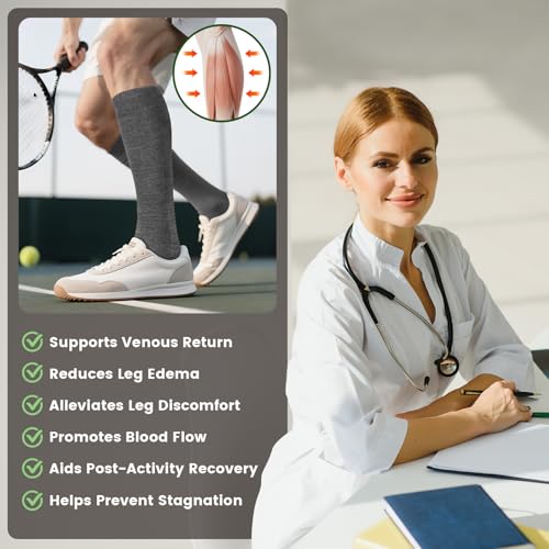 Merino Wool Compression Socks for Women & Men 20