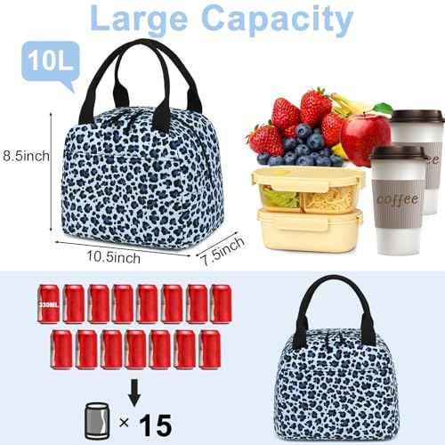 Lunch Bag for Women Men Cute Corduroy Lunch Tote Bags Reusable Insulated Lunch Box Large Capacity Reusable Insulated Cooler for Work Picnic or Travel