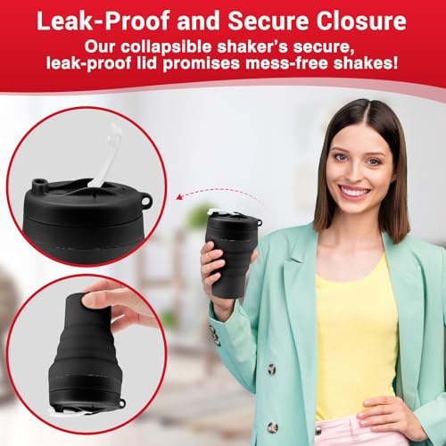 Collapsible Protein Shaker Bottle