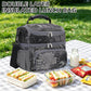 Double Layer Cooler Insulated Lunch Bag Adult Lunch Box Large Tote Bag for Men (MWH)