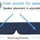 ALASKA BEAR Sleep Headphone Eye Mask w/Thin Speakers, Comfortable Flat Earphones for Sound Therapy (Navy)