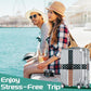 Luggage Straps for Suitcases Travel Belt Accessories Luggage Connector Identifiers Over Handle with Buckle Unique Nylon Adjustable Strap for Sleeping Bag Car Seat Flag (2 Count)