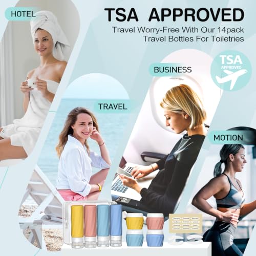 14pack Travel Bottles for Toiletries (14 Count)