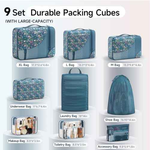 Packing Cubes for Travel (9 Count)