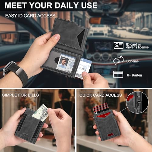 Wallet for Men Wallet with Slim Pop Up Card Holder 9 (13 Count)