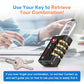 Dual-Opening: Key or Combination Access Lock, Use Key to Recover Code If Forgotten, TSA Approved Locks for Luggage, Pelican case, Travel, Gym, School, Stainless Steel Shackle.(Black 6 Pk) (6 Count)