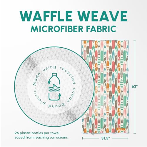 Waffle Microfiber Beach Towel