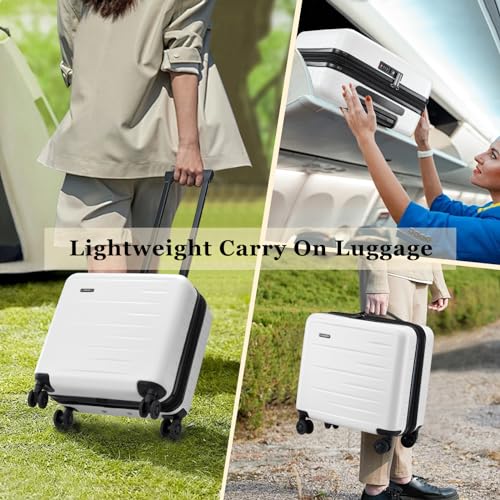 Expandable 16 Inch Carry On Luggage Airline Approved Small Suitcase