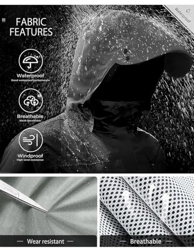 Rain Suit Waterproof Breathable Lightweight 2 (2 Count)