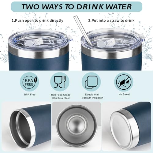 20oz Tumbler with Straw and Brush