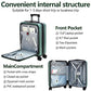 20 Inch Carry On Luggage with Front Pocket