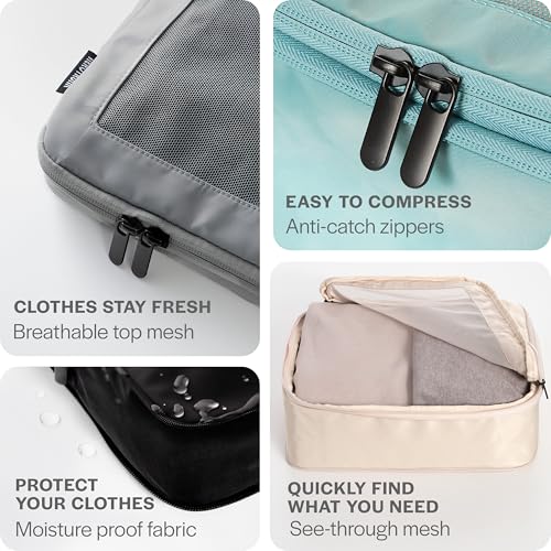 Compression Packing Cubes for Travel (4 Count)