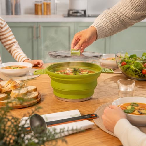 2.5L Green Silicone Collapsible Pot (20 Count)