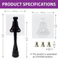 Door Stopper with Adhesive Bracket Stickers, No Drilling or Tools Needed, Available for All Doors, Door Holder, Heavy Door Stop, KickDown Door Stoppers, Bottom of Door by HASHI (Black/Bracket 2pack)