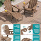 HDPE Folding Adjustable Adirondack Chair with Footrest