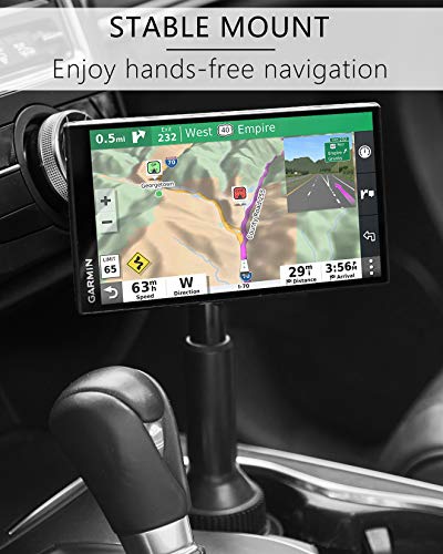 Solid GPS Cup Holder Mount for Garmin [Adjustable Arm]