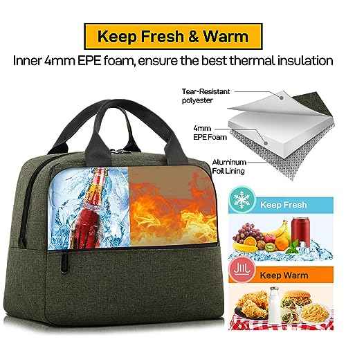 Insulated Lunch Bag for Women Men