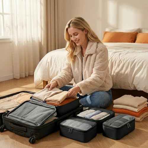 4 Piece Compression Packing Cubes for 3 (4 Count)