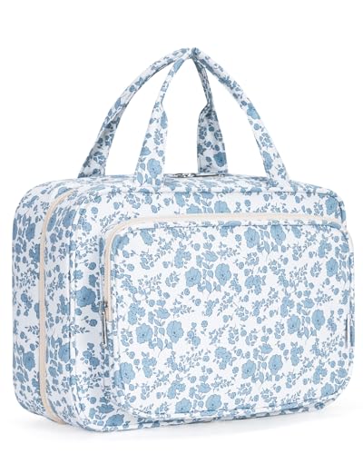 Travel Toiletry Bag for Women Large Hanging Makeup Bag Organizer Toiletries Bag for Full Size Essentials Accessories Cosmetics