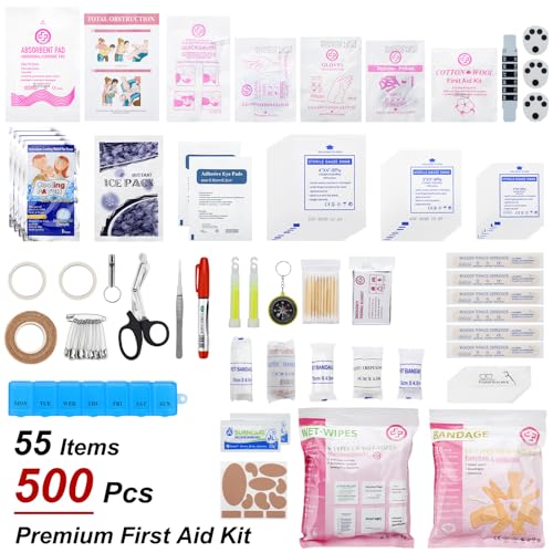 Professional 500 Piece Emergency First Aid Kit for Home