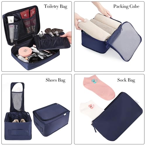 8 Set Packing Cubes Luggage Packing Organizers for Travel Accessories