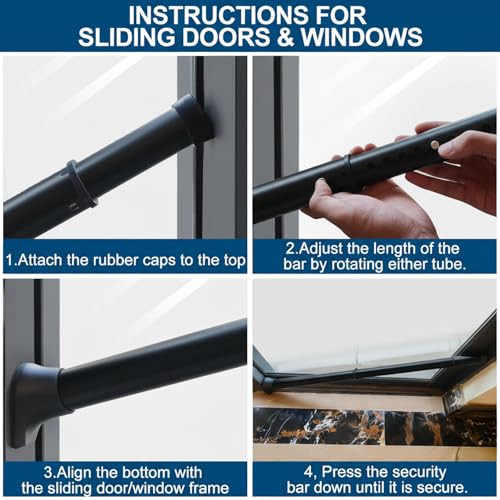 2 Pack Door Security Bar