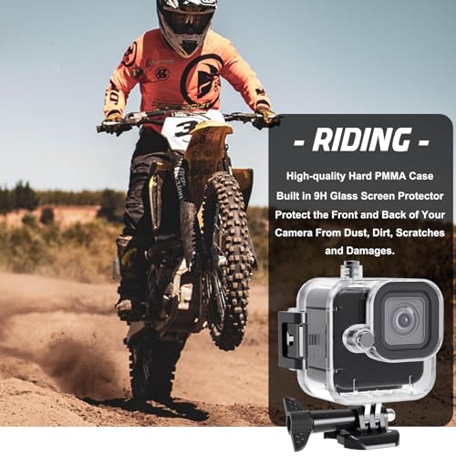 Compatible for Go Pro Hero 11 mini Black Waterproof Housing Case 60M