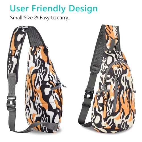 Small Sling Bag Lightweight Crossbody Bag for Easter Gifts Women Men Hiking Backpack Travel Shoulder Bag Chest Daypack for Gym Work Outdoor Sports Mix