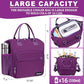 Purple Lunch Box for Women Insulated Lunch Bag Fits Bento Boxes