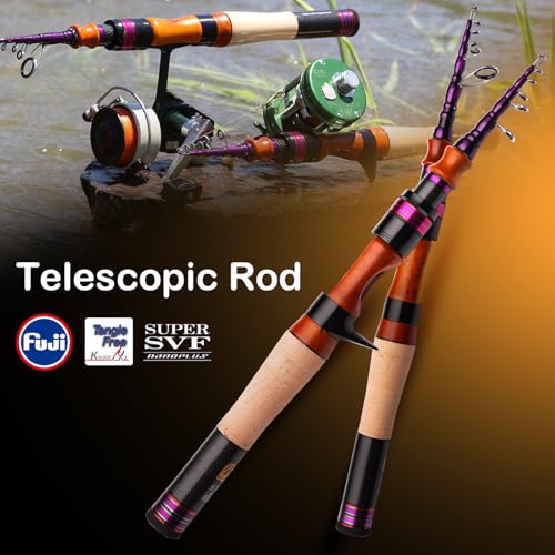 PURELURE Telescopic Fishing Rod Ultralight