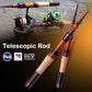 PURELURE Ultralight Telescopic Fishing Rod Spinning Travel Fishing Pole 5ft