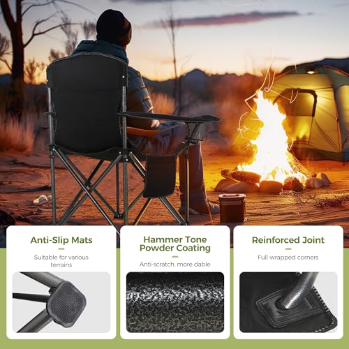 Oversized Fully Padded Camping Chairs with Lumbar Support (2 Count)