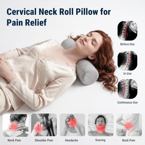 Neck Roll Pillow for Neck Pain Relief