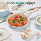 Ceramic Nonstick Pots and Pans Set 19 Piece with Detachable Handle