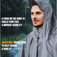 Hooded Rain Poncho for Adult Waterproof Lightweight Raincoat