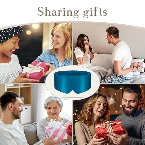 100% Mulberry Silk Sleep Mask Eye Mask for Women Man with Adjustable Band