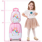 Kids Luggage 12" Toddler Backpack & 16" Travel Suitcase with Wheels (2 Count)