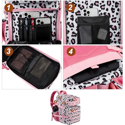 Military Tactical Backpack for Men and Women 45L Army 3 Days Assault Pack Bag Large Rucksack with Molle System Blush Pink