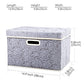 Collapsible Storage Cubes with Lids Fabric Decorative Storage Bins Boxes Organizer Containers Baskets with Cover Handles for Bedroom Closet Living Room 14.9x9.8x9.8 Inch 3 Pack (3 Count)