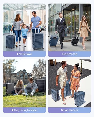 Luggage Sets 3 Pcs Suitcase with Wheels (3 Count)