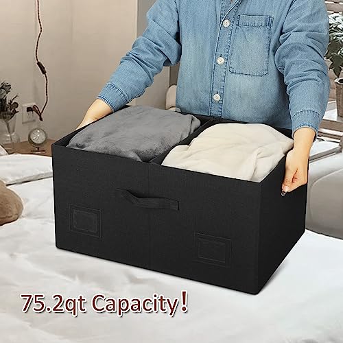75 Quarts Extra Large Decorative Storage Bins with Lids