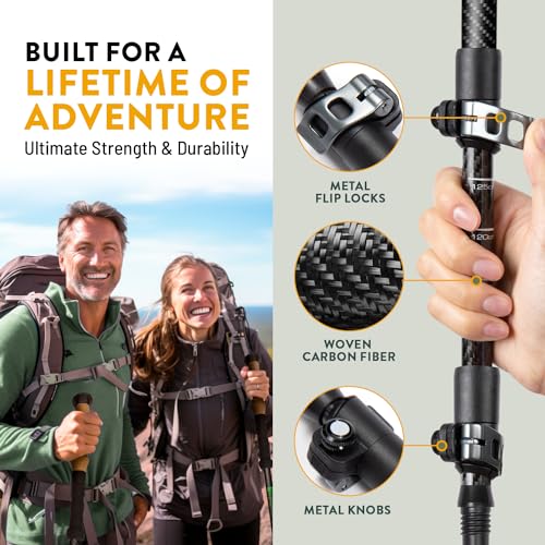 100% Carbon Fiber Trekking Poles by USA Brand