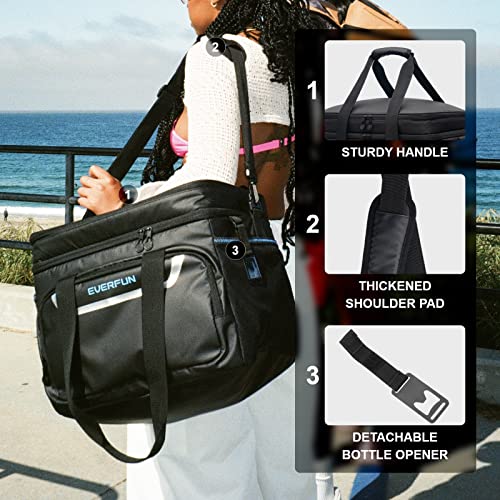 Large Soft Cooler Bag Insulated Cooler 48 Can Dual Compartments Collapsible Waterproof Leak (48 Count)